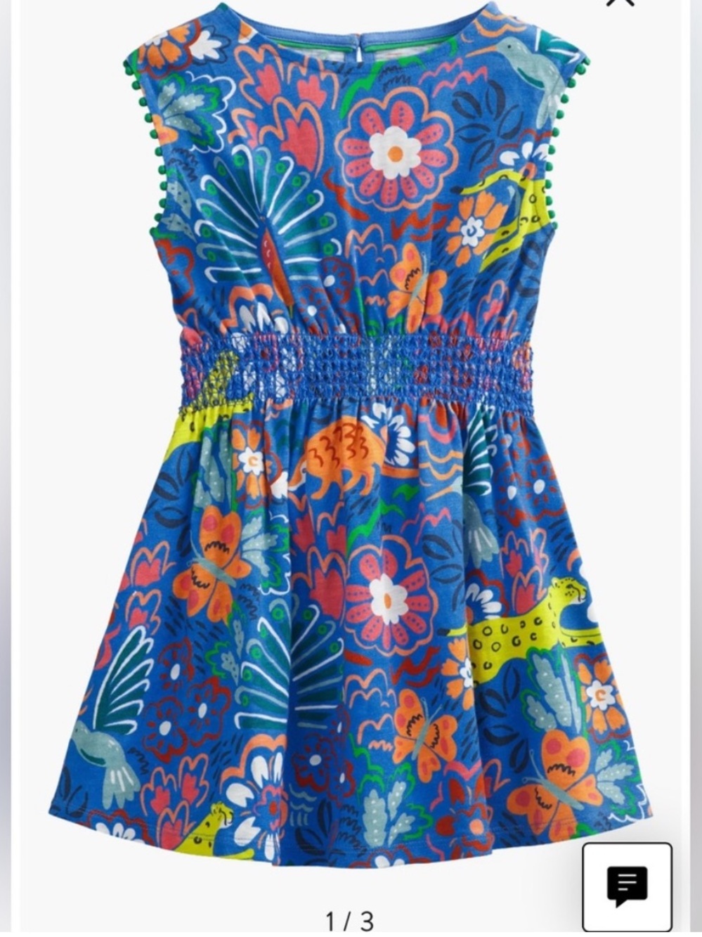 Mini Boden bright and playful colorful whimsical multicolored girl dress 9-10 yr